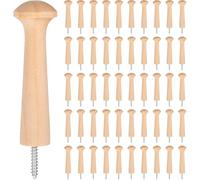 Fangxuee Pegs Shaker In Legno A Vite da 50 Pezzi da 2,87 Pollici di Baracche In Legno di Lunghezza per I Cappelli da Abbigliamento A Sospensione