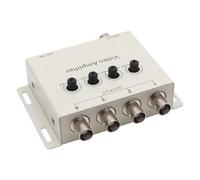 Fangxuee Per L'Amplificatore Video Composito CVBS A 4 Canali Splitter con Schermata A Bordo di Regolazione Spina UE