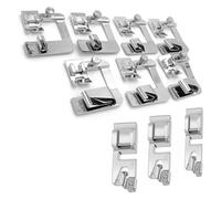 Fangxuee Piedino Arrotolato per Cucire per Macchina da Cucire 10 Pezzi, Accessori per Macchina da Cucire del Piedino Guida per Cucire per Uso Domestico