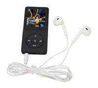 Fangxuee Player Musicale Portatile Travel Music Player Long Battery Life Player Music Player Support Registering Black