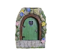 Fangxuee Porta del Giardino delle Fate All'Aperto con Scale e Porta Aperta Casa Illuminata Mistica