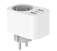 Fangxuee Presa Intelligente Tuya da 16 A con Porte USB Veloci PD, Monitoraggio 'Alimentazione, Temporizzazione e Conto Alla Rovescia, Smart Home Tramite Home, SPINA UE