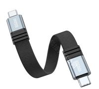 Fangxuee Processo Intrecciato USB4 Dati A Funzionamento Completo Dual Type-C 80 Gbps PD240W Consegna di Alimentazione Disposizione Rapida Banca Short 15 cm