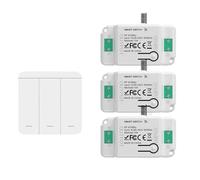 Fangxuee Pulsante del Relè del Wireless A Controllo Wireless da 433 MHz AC 110 V/220 V Ricevitore Relè
