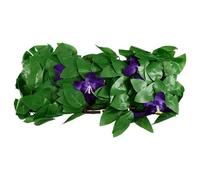 Fangxuee Recinto Retrattile Regolabile, Recinzione Espandibile, Schermo Protettivo, Traliccio per Giardino con Pannello, Fiori Violetti, 40 Cm.