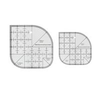 Fangxuee Righello per Taglierina Angolare Curva Antiscivolo, Modello per Cucito, DIY, Accessori per Quilting, Righello Multifunzionale