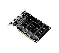 Fangxuee Scheda di Espansione Disco Rigido Protocollo NVME Scheda Array di Dischi Scheda Madre Slot PCI-E16 X su 4 Moduli Unità A Stato NVME