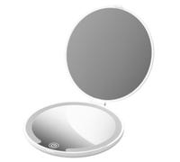 Fangxuee Specchio per Trucco A LED Ricaricabile Viaggiamento Compatto Pieghevole per Leggera Batteria Incorporata A 3 Colori 600 MAh