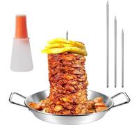 Fangxuee Spiedino per Griglia, Spiedino Verticale, Accessori per Barbecue Come Mostrato con 3 Punte Rimovibili (8/10/12 Pollici), B
