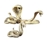 Fangxuee Statuina di Serpente in, Statuetta di Serpente dello Zodiaco Cinese D', Scultura in Metallo, Ornamento da Tavolo Feng Shui, Mini Statua in