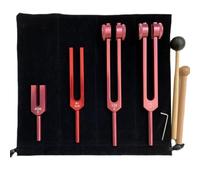 Fangxuee Strumento di Risonanza di Percussione Musicale Stringing Fork Set In Alluminio per Guarigione Terapeutica