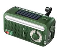Fangxuee Strumento di Sopravvivenza Meteorologico A Mano Mano -Mano Solare Torcia Esterna Torcia Pannello Solare Power Bank AM/FM NOAA Emergency Radio