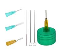 Fangxuee Tappi per Bottiglie con Applicatore di Precisione - Tappi per Bottiglie con Applicatore A Punta di Precisione per Flaconi di Acrilica da 2 Once, 24 Coperchi