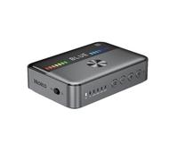 Fangxuee Trasmettitore Ricevitore Audio NFC Bluetooth 5.3 Luce RGB USB 3.5MM AUX Adattatore Convertitore Ottico Coassiale Durevole Facile da Usare Grigio