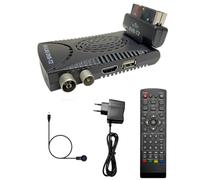 Fangxuee TV Digital TERSTRIAL DVB-T2 Decodificatore Full HD con 265/HEVC Decodifica EPG Funzionalità EU Adattatore di Alimentazione EU Box Plug UE
