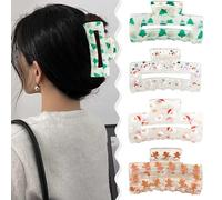 Fangzichen 1 fermaglio per capelli a forma di albero di Natale, per capelli spessi/sottili, design squisito, grande clip per capelli invernali, forte presa, accessori per capelli per donne e ragazze