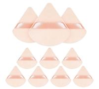 Fangzichen 10 spugnette triangolari per cipria, morbide spugnette per cipria per il viso, spugnette per trucco in velluto, strumenti per il trucco per cipria e fondotinta cosmetico, per contouring da