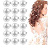 Fangzichen 30 mini fermagli per capelli con perle bianche, eleganti fermagli per capelli da sposa, decorazioni per la testa per ragazze e donne