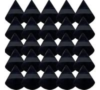 Fangzichen 30 spugnette per cipria, morbide, triangolari, per cipria in polvere, minerali, vellutate, per trucco squisito, contorno occhi, strumenti di bellezza