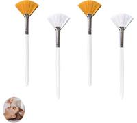 Fangzichen 4 pennelli per maschera facciale, applicatore per maschera facciale, pennelli a ventaglio per trattamenti viso, per applicare maschere facciali, maschere per occhi, siero o fai da te