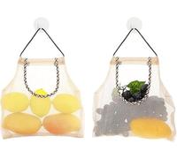 Fangzichen Borse a rete da appendere, 2 pezzi, in nylon, riutilizzabili, portatili, borse tote per produrre borse da appendere per cipolle patate