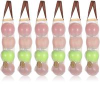 Fangzichen Confezione da 6 sacchetti in rete da appendere, per patate, cipolla e aglio, riutilizzabili, lunghi, per verdure, frutta, per fattoria, casa, campeggio