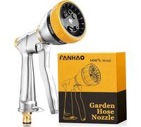 FANHAO Metallo Pistola da Giardino, 7 Spruzzi Diversi con Irrigazione Multifunzione Spruzzatore Manuale ad Alta Pressione per irrigazione Prato, Lavaggio Auto