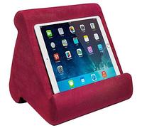 FANIER Cuscino Supporto per Tablet, Multi-Angolo Supporto Tablet Universale in Spugna Compatibile con Tablet, iPad, per lettori di libri elettronici, smartphone, magazine (Vin rosso)