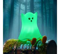 Fanimyholy Fantasma Luce Notturna Bambini, Luce Notturna Neonato Fantasma, Silicone Lampada Neonato Notturna a 7 Colori, Ricaricabile Tramite USB, Superficie Morbida al Tatto, Illuminazione Delicata
