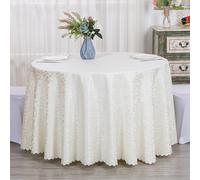 FANIVIN Grande tovaglia rotonda Può essere utilizzato per casa/hotel/conferenza/occasioni di matrimonio beige diametro 320cm