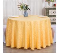 FANIVIN Grande tovaglia rotonda Può essere utilizzato per casa/hotel/conferenza/occasioni di matrimonio giallo diametro 260cm
