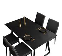 FANIVIN PU tovaglia Tavolo da cucina domestico Forniture per ufficio Impermeabile e facile da pulire nero Dimensioni 85x135cm