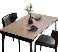 FANIVIN Tovaglia in PU Proteggere il piano del tavolo Impermeabile e antimacchia Facile da pulire Kaki+grigio Dimensioni 85x160cm