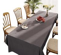 FANIVIN Tovaglia Rettangolare in cotone e lino Resistente all'acqua e alle macchie Facile da pulire Grigio scuro 180 * 300cm
