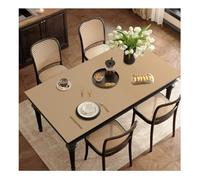 FANIVIN Tovaglia Rettangolare in PU Impermeabile e antiscottatura Facile da pulire Antiscivolo Spessore 2 mm Beige albicocca 60 * 180cm