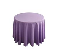 FANIVIN Tovaglia rotonda tinta unita Può essere utilizzato per casa/hotel/conferenza/occasioni di matrimonio viola chiaro diametro 260cm