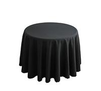 FANIVIN Tovaglia rotonda tinta unita Può essere utilizzato per casa/hotel/conferenza/occasioni di matrimonio Nero diametro 320cm