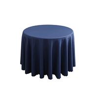 FANIVIN Tovaglia rotonda tinta unita Può essere utilizzato per casa/hotel/conferenza/occasioni di matrimonio blu navy diametro 240cm