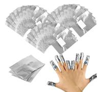 Fanjuanlan 200 Pezzi di Fogli di Alluminio per Rimuovere Smalto Gel Unghie, Ideali per Rimuovere Smalto e Gel Unghie, Remover Foil Wrapsper Rimuovere Smalto Semipermanente