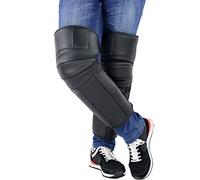 Fankr Ginocchiere Moto Termiche Ginocchia Invernali Pelle Lana Copri Gambe Scaldino Antivento Impermeabile Copertura, Per Uomo Donna, Nero nero