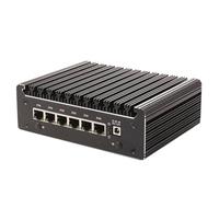 Fanless Micro Firewall Appliance, 6305 mini computer desktop 6 x I226 LAN supporta 2 x DDR4 1* M2_2280 NVMe PCIE3.0 x 4, slot M.2 WIFI, Type-C, USB3.0, 4K Dual Screen, Home/Office Server, NO RAM NO