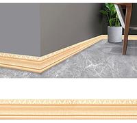Fanlulu 90 "x 3" modanatura autoadesiva in schiuma flessibile,adesivo da parete 3D motivo impermeabile,linee decorative appiccicose linee di confine per casa ufficio hotel fai da te (Giallo)