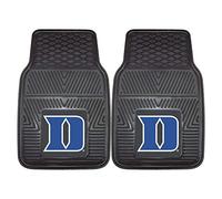 FANMATS 12097 Duke Blue Devils 2-Piece Heavy Duty Vinyl Car Mat Set, Front Row Floor Mats, All Weather Protection, Universal Fit, Deep Resevoir Design