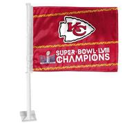FANMATS Bandiera per auto NFL - Kansas City Chiefs Super Bowl LVIII TBD, 1 pezzo, 28 x 35,6 cm