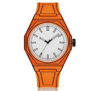 FANMIS Orologio da polso da uomo ispirato agli anime, alla moda, minimalista, creativo, design a wormhole, elegante e durevole, orologio sportivo da uomo, B Arancione