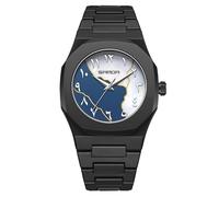 FANMIS Orologio da polso da uomo ispirato agli anime, alla moda, minimalista, creativo, design a wormhole, elegante e durevole, orologio sportivo da uomo, E Blu Bianco