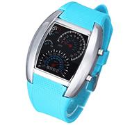 Fanmis Orologio da polso digitale da uomo con LED Cobra in silicone, con quadrante triangolare Quickdraw - Bambini