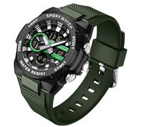 Fanmis - Orologio da uomo militare multifunzione, digitale, a LED, elettronico, impermeabile, con allarme, al quarzo, sportivo, Minimalista