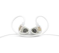 Fanmusic GATE - Cuffie intrauricolari con driver dinamico e cavo da 0,78 a 2 pin (bianco, con microfono)