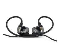 Fanmusic GATE - Cuffie intrauricolari con driver dinamico e cavo da 0,78 a 2 pin (nero, senza microfono)